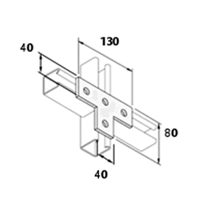 4-Hole Tee Flat Plate