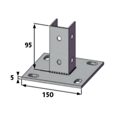 4-Hole Single Foot Base-2