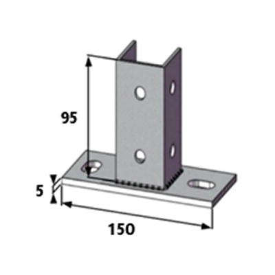 2-Hole Single Foot Base