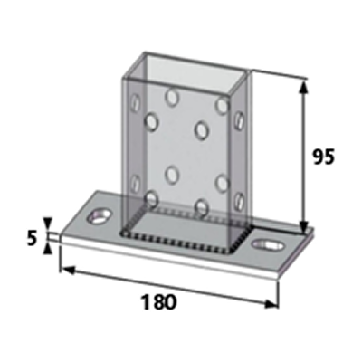 2-Hole Double Foot Base