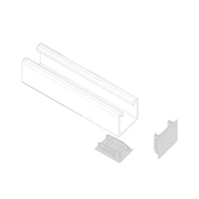 PVC End Cap (41 x 41mm, 41 x 21mm)