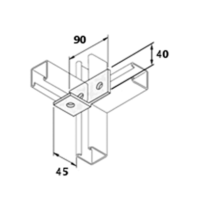 3-Hole Centre Angle Fitting