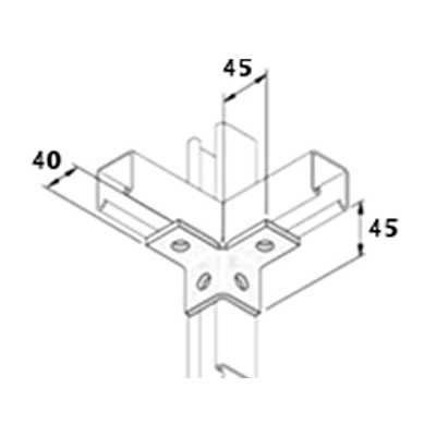 4-Hole Centre Angle Fitting
